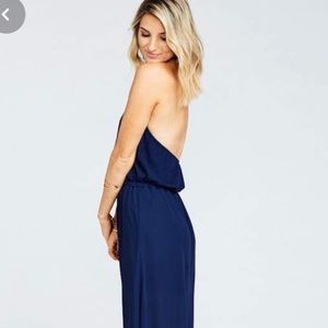 Show Me Your MuMu Navy Halter Top Bridesmaid Dress